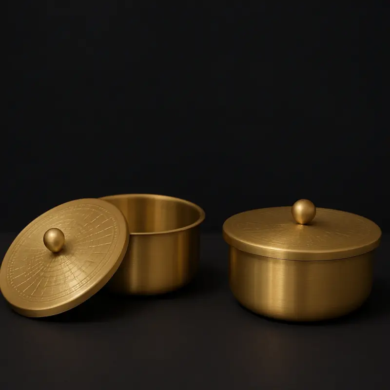 Pure Brass Small Nut / Trinket Jar Box – 3.5 Inches