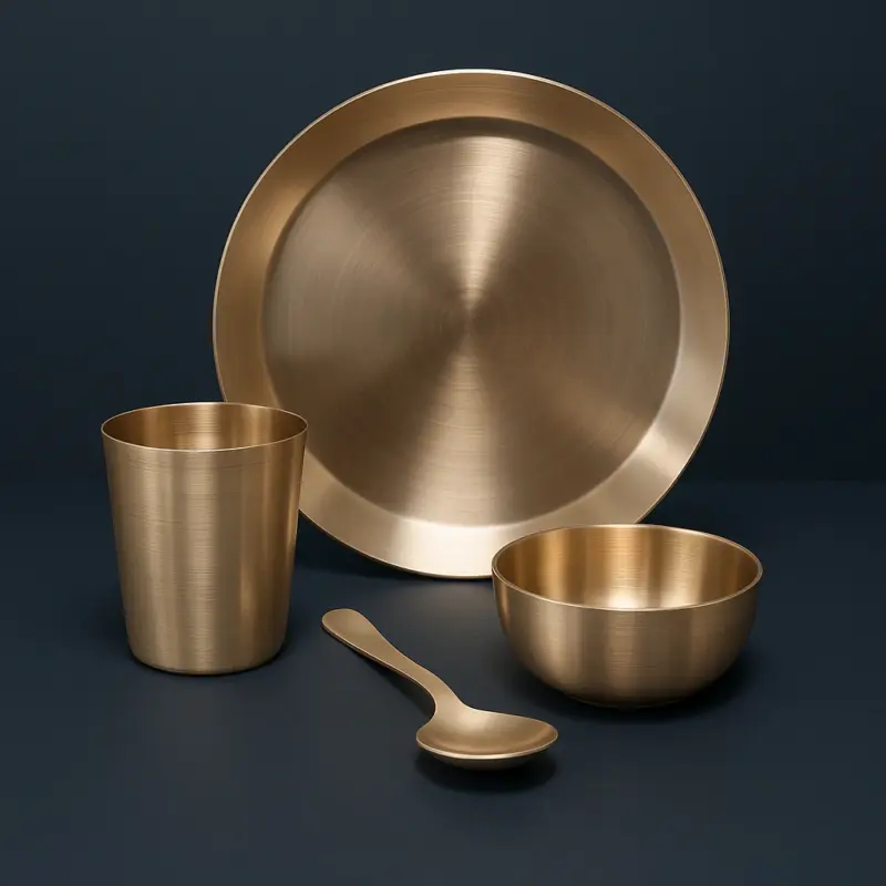 Classic Pure Bronze Dinner Set – 5 Pieces