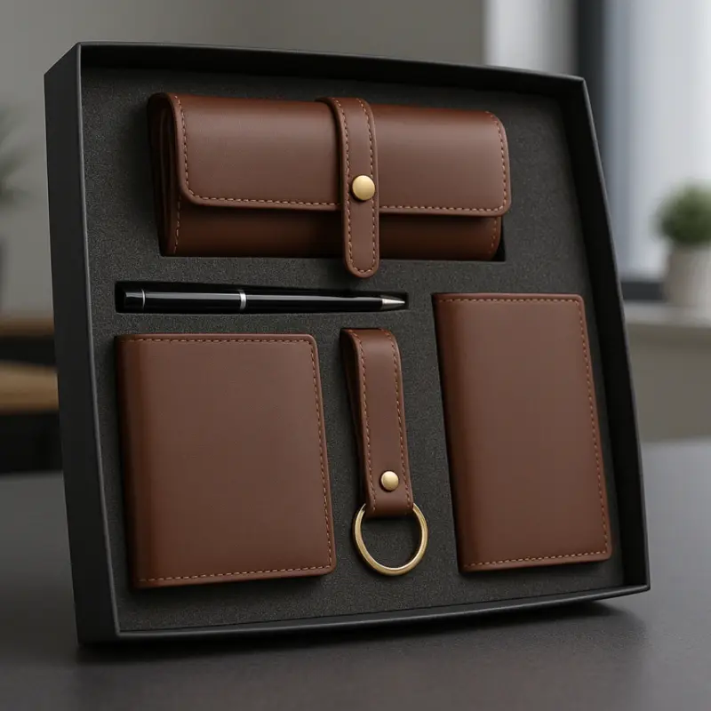 Leather Brown Corporate Gift Pack