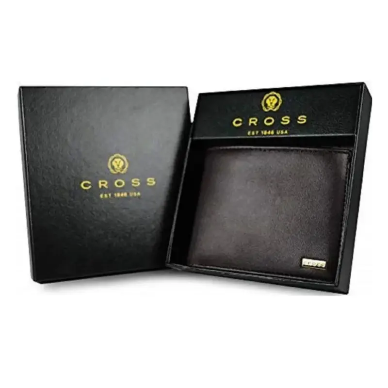 Men Casual Brown Genuine Leather Wallet – Mini (9 Card Slots)