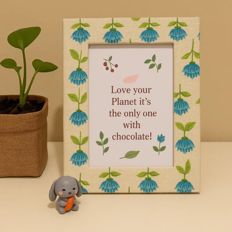 Sustainable Decorative Frame – “Love Your Planet” Quote