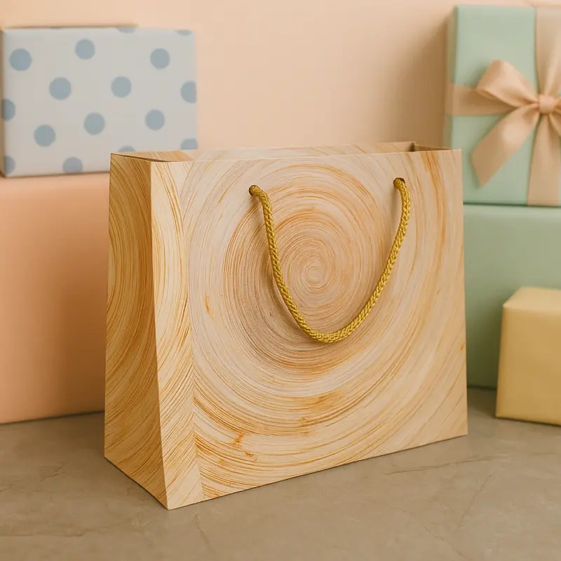 Textured Swirl Print Gift Bag – Premium Handmade Carry Bag