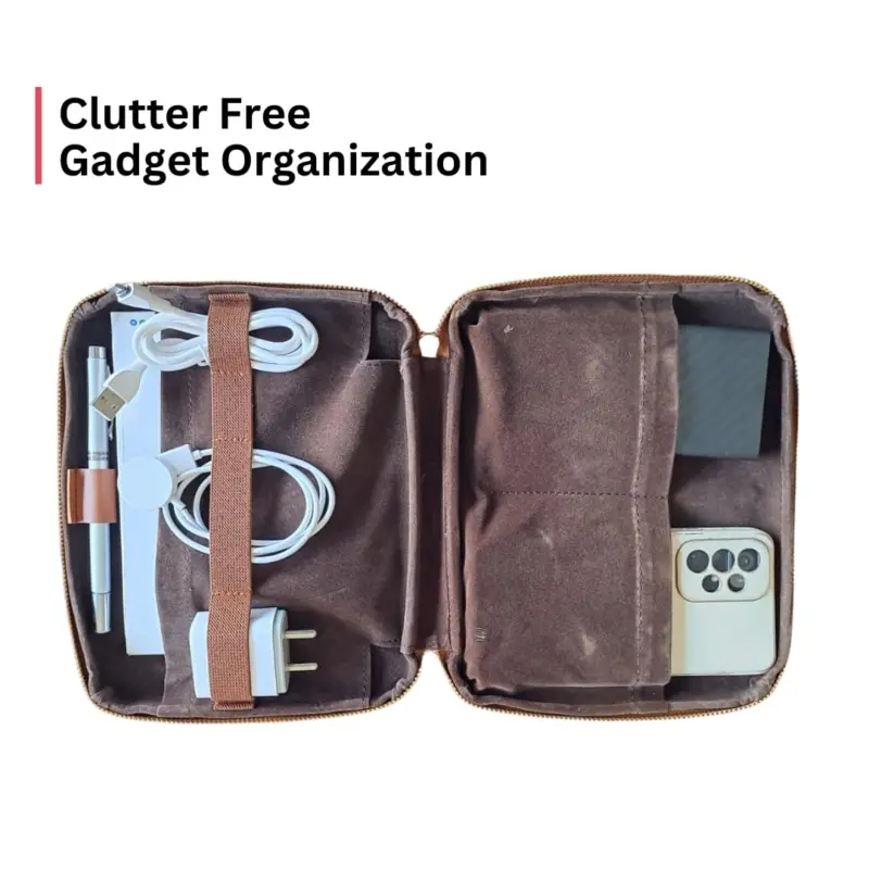 Double Layer Waterproof Travel Bag – Multipurpose Organizer Case (Black, 25x20x5 cm)
