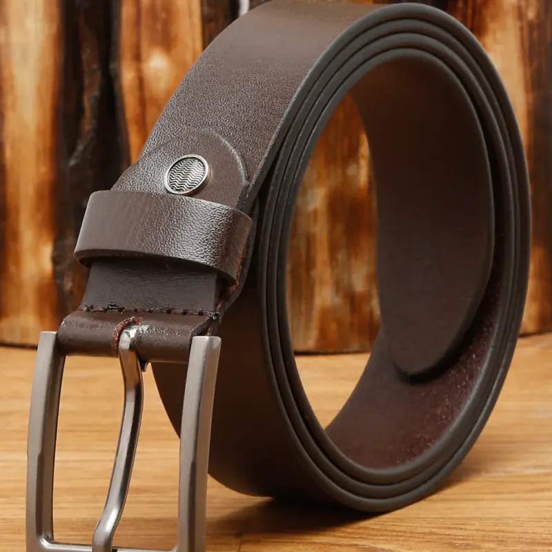 Men's Brown Leather Belt – Size 34