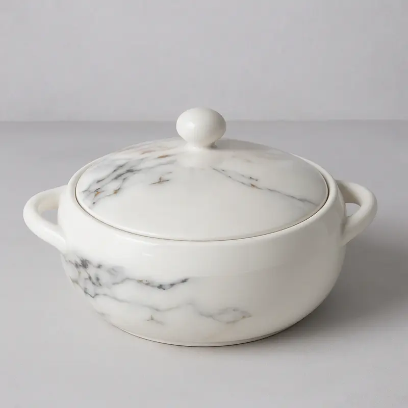 Clay Craft Casserole with Lid – Elegant Ceramic Serveware