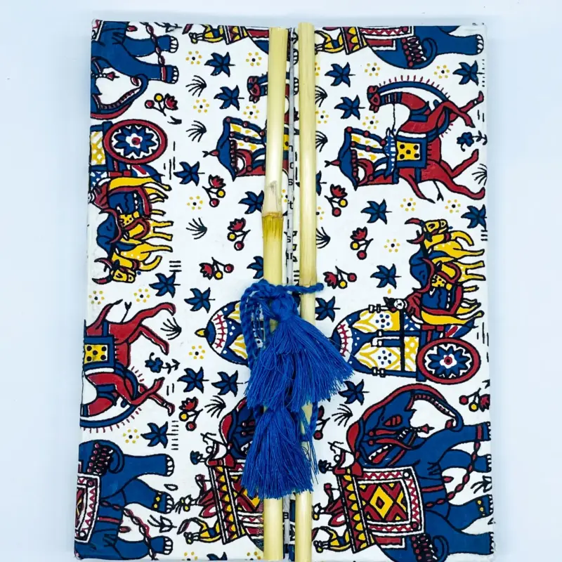 Handcrafted Rajasthani Motif Diary – Bamboo Bound & Sustainable