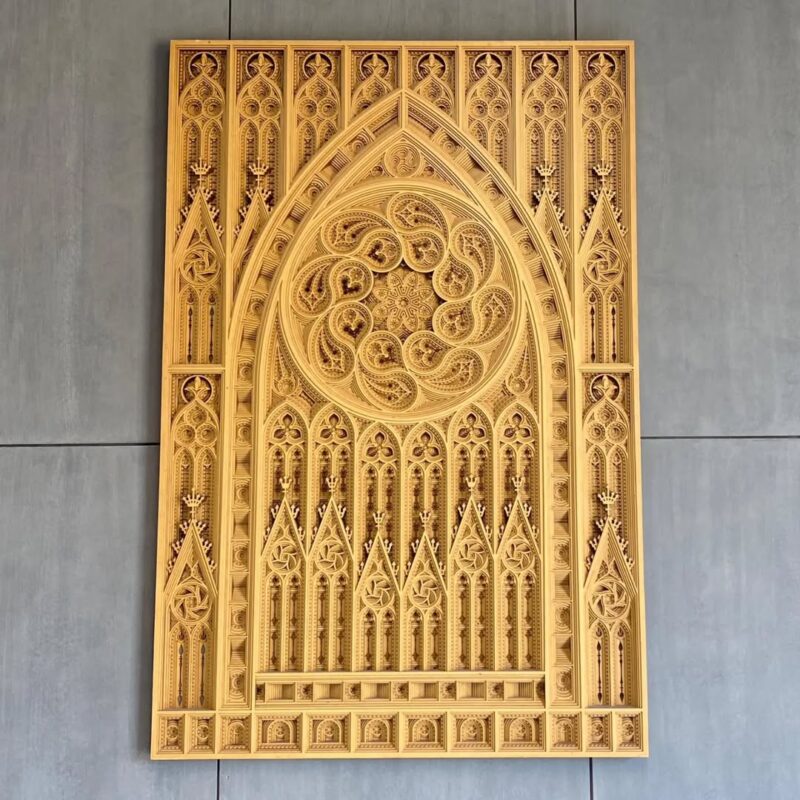 Wooden Layered Art – 3D Fairy Tale Castle with Gothic Detailing