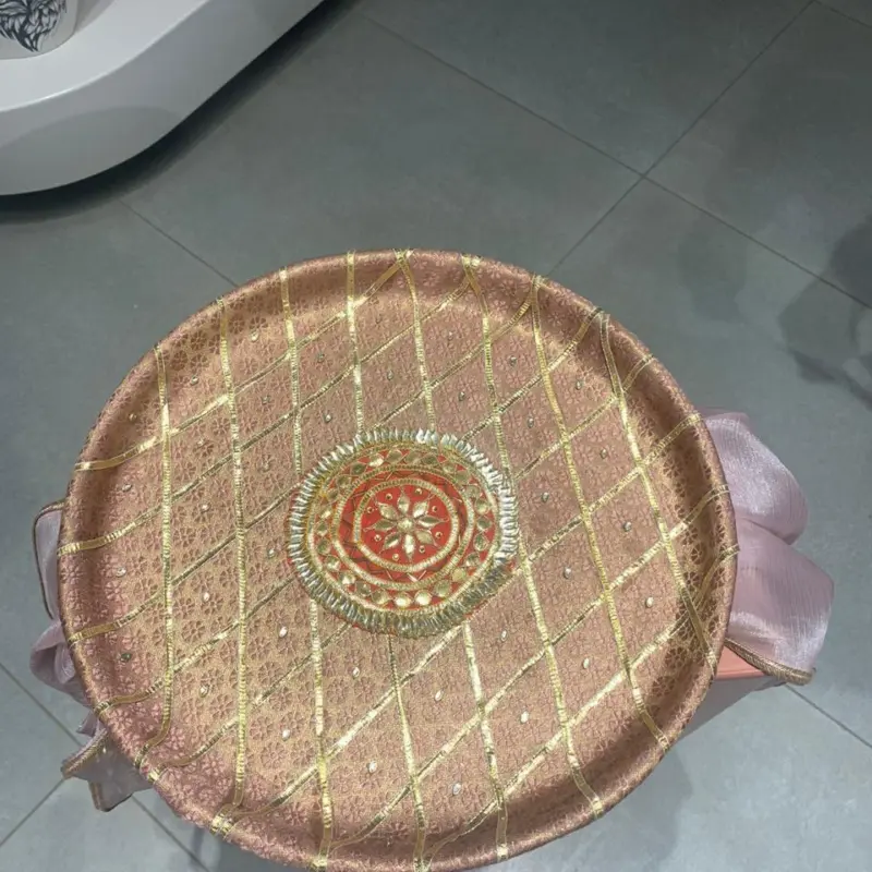 Regal Brocade Wedding Tray – Royal Presentation for Gifts & Rituals
