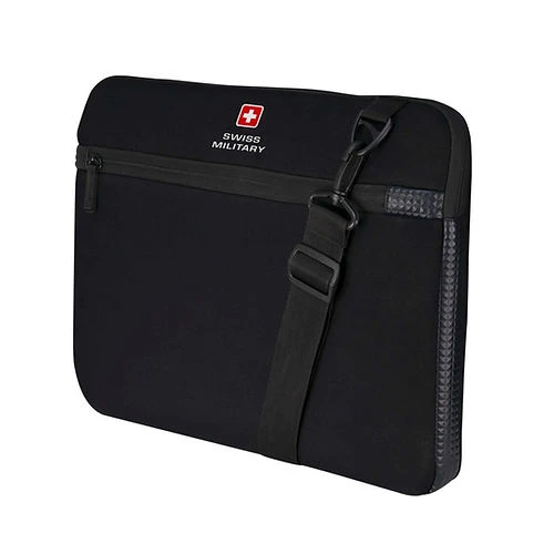 SWISS MILITARY Sling Case Laptop Sleeve/Cover (Black, 15.6 inch)