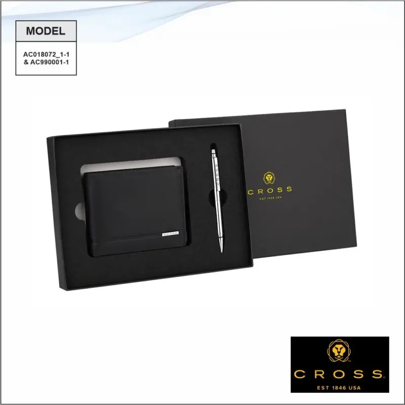 Cross Wallet With Reversible Belt Gift Set