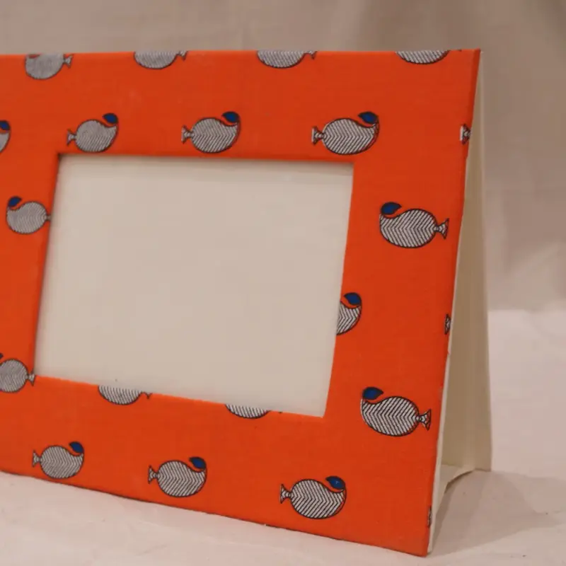 Handcrafted Fabric Photo Frame – Fish Print