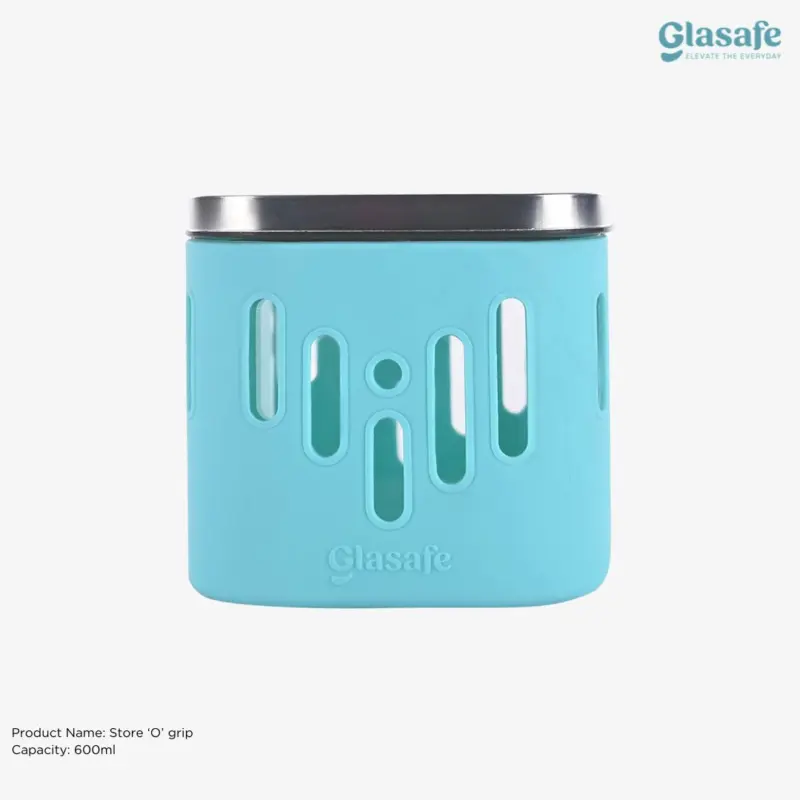Glasafe Store ‘O’ Grip Glass Container – 600ml | Mellow Mist
