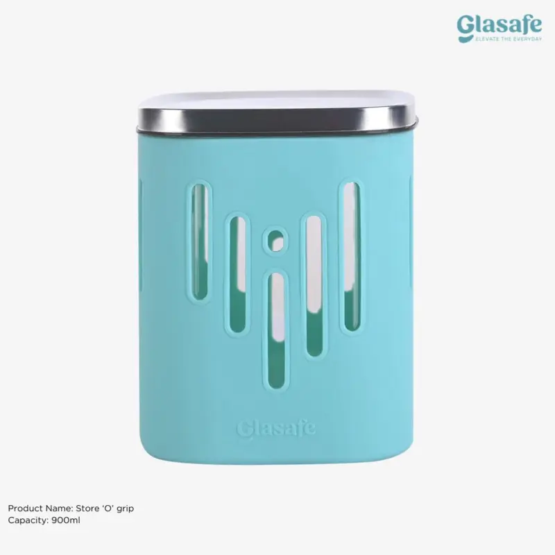 Glasafe Store ‘O’ Grip Glass Container – 900ml | Mellow Mist