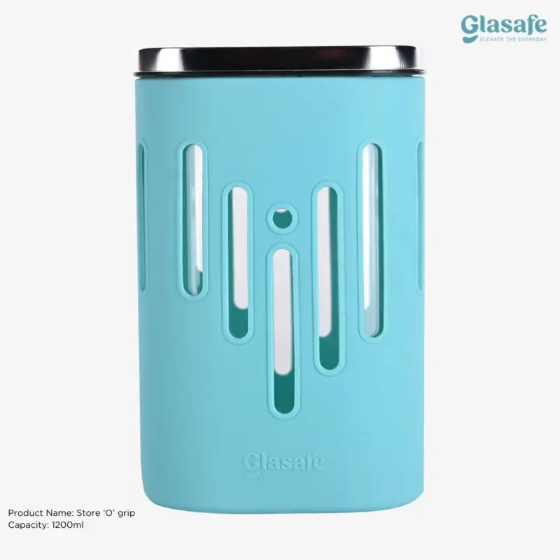Glasafe Store ‘O’ Grip Glass Container – 1200ml | Mellow Mist