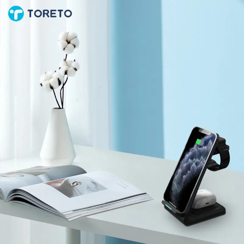 SYNC – 15W All-in-One Wireless Charging Stand with Smart Chip & Safety Protection