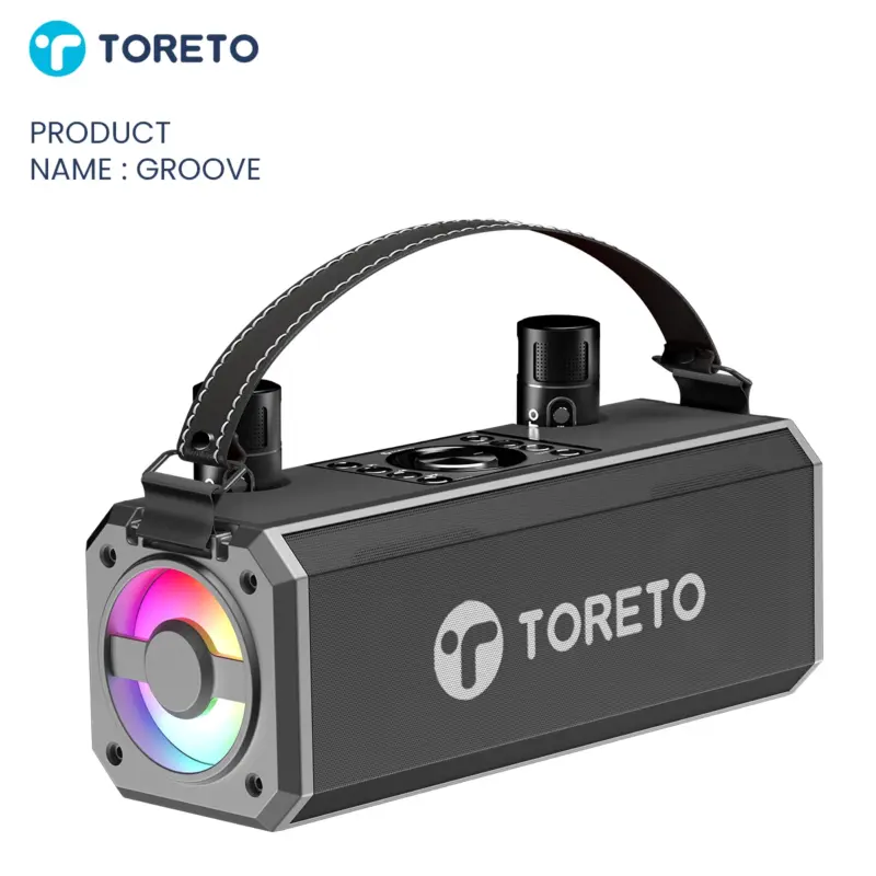 GROOVE – 40W Wireless Bluetooth Speaker with Dual Rechargeable Mics & Dynamic Lights