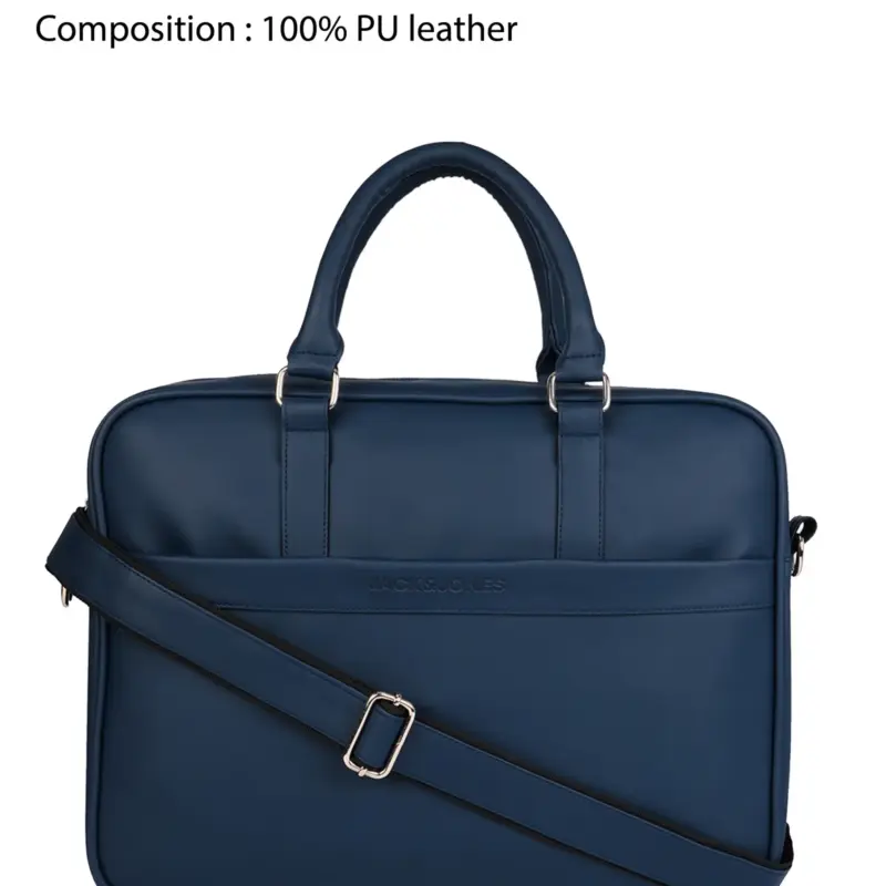HUGO FILE CASE – Blue | 15" Laptop Compatible | PU Leather | 10L